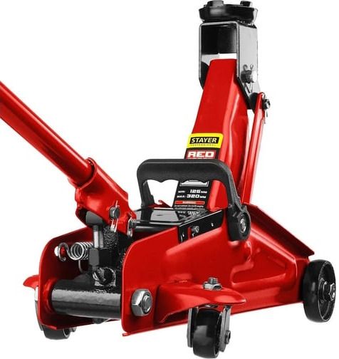 Домкрат подкатной 2 т 135-385 мм Stayer Red Force R-28 43156-2 - фото