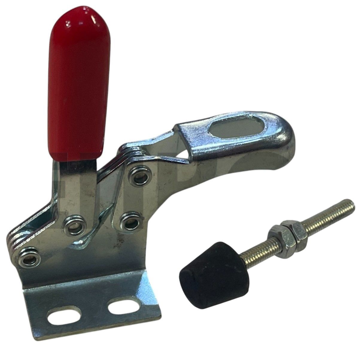 Зажим плунжерный (рычажный) L=68 мм, нагрузка 45 кг, 412-BN, оцинкованная сталь - фото