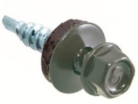 Саморез кровельный со сверлом 5,5х19 RAL 6007 бутылочно-зеленый