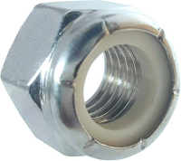 Гайка дюймовая 7/8"-9 UNC с нейлоновой вставкой DIN 985 (NE series), класс прочности 10 (Grade 8), оцинкованная сталь