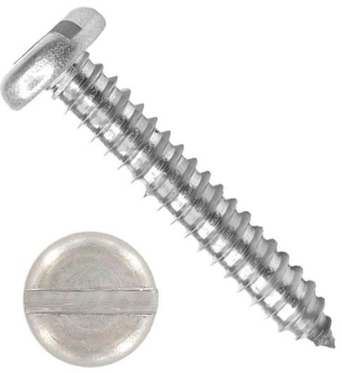 Изображение товара Саморез по металлу DIN 7971 6,3х19 A2 — цилиндрическая головка, прямой шлиц