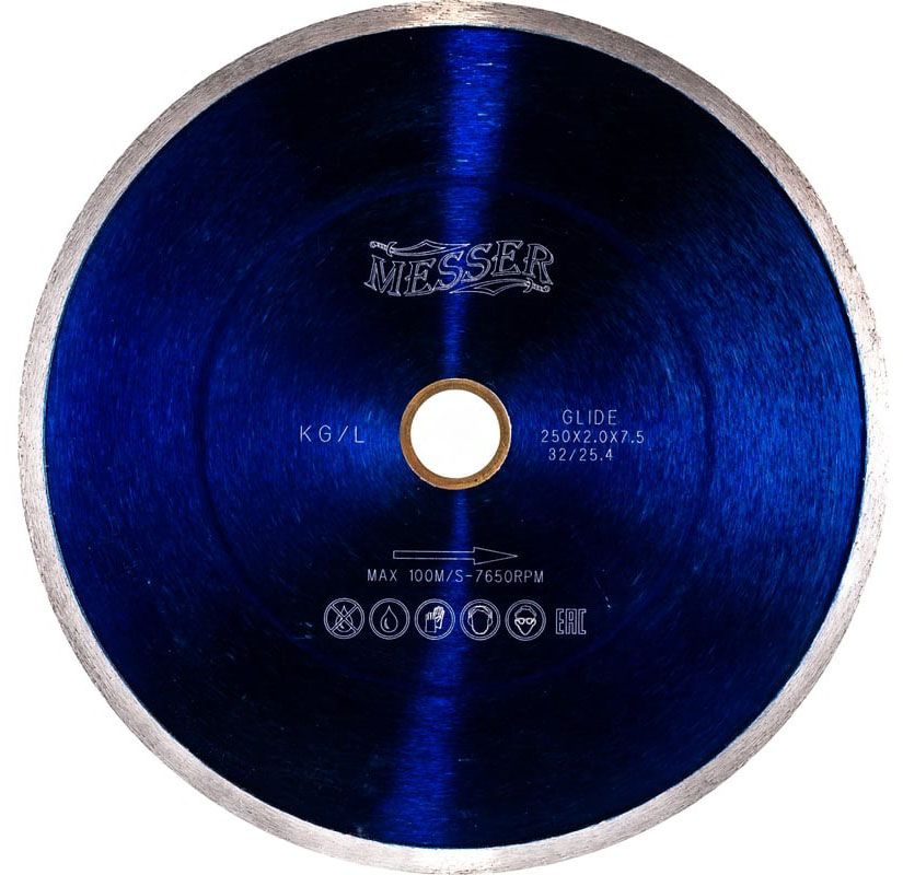 Диск алмазный со сплошной кромкой KG/L по керамограниту, Messer - фото
