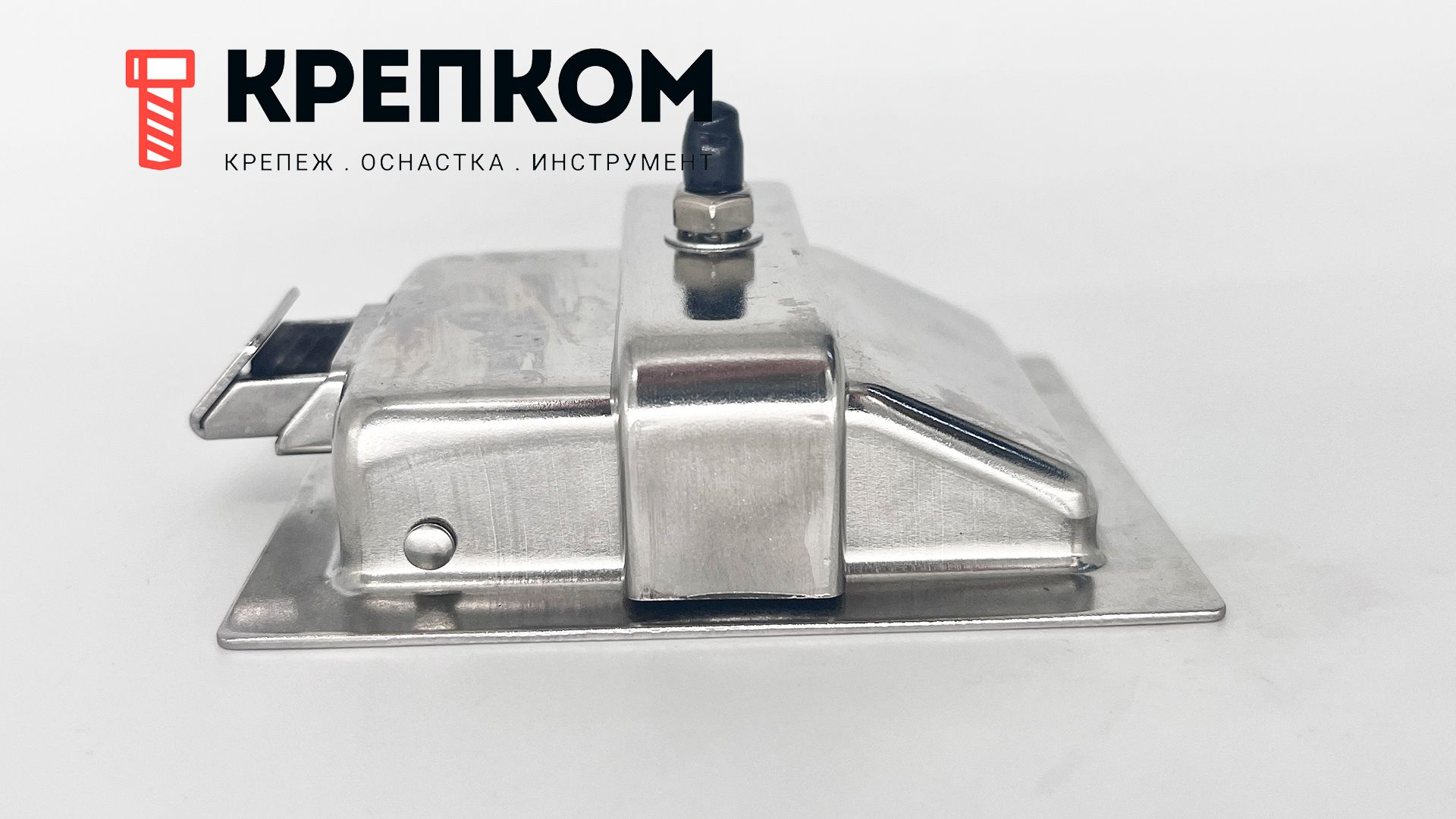 Замок внутренний с защелкой N67C, нержавеющая сталь - фото