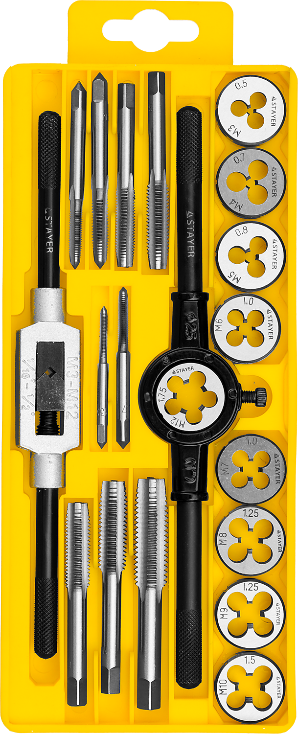 Набор метчиков и плашек MaXCut Master Stayer 28012-Н20, 20 шт - фото