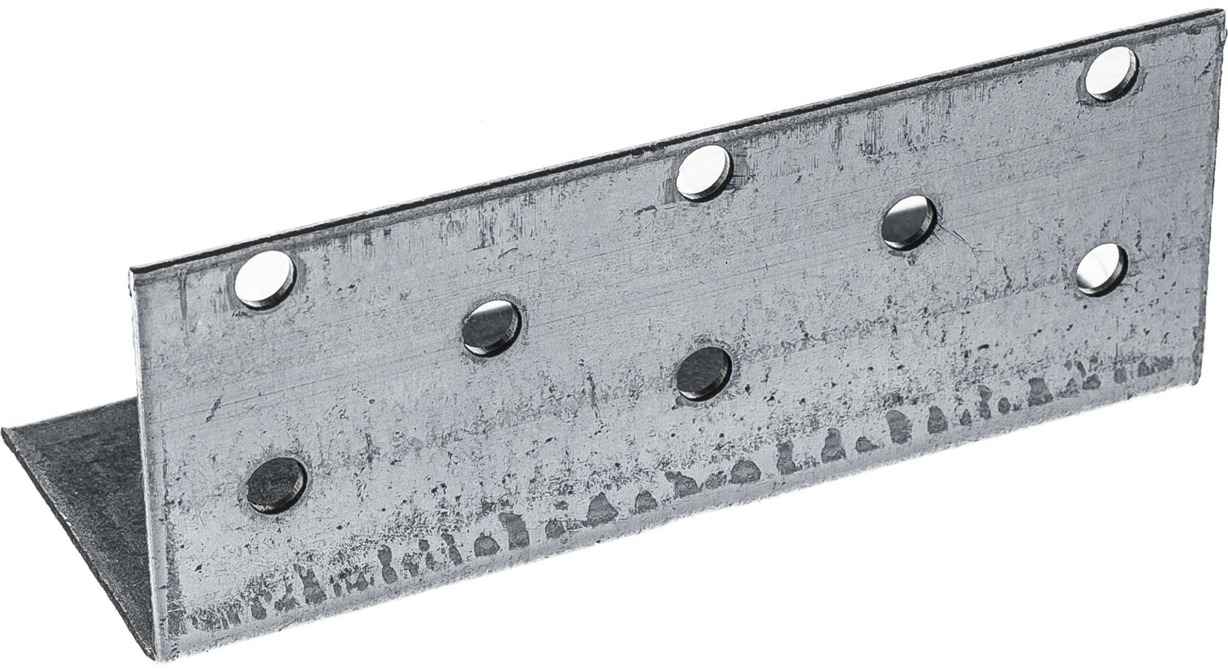 Уголок крепежный 40х40х100 мм, горячий цинк - фото