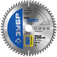 Диск пильный по дереву Чисторез 250x32 мм 60T, ЗУБР PROF 36905-250-32-60
