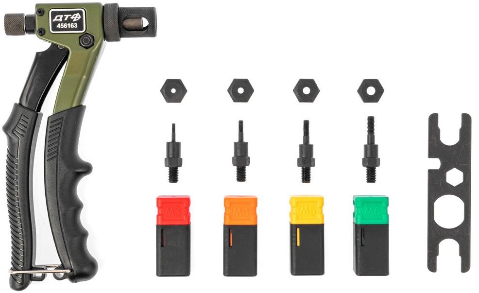 Заклепочник ручной для резьбовых заклепок М3-М6, усиленный, Дело Техники 456163 - фото