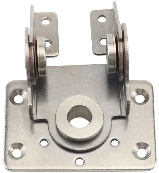 Петля двухосевая с крутящим моментом L=76 мм, нагрузка 70 кг, L349C, нержавеющая сталь А2 - фото