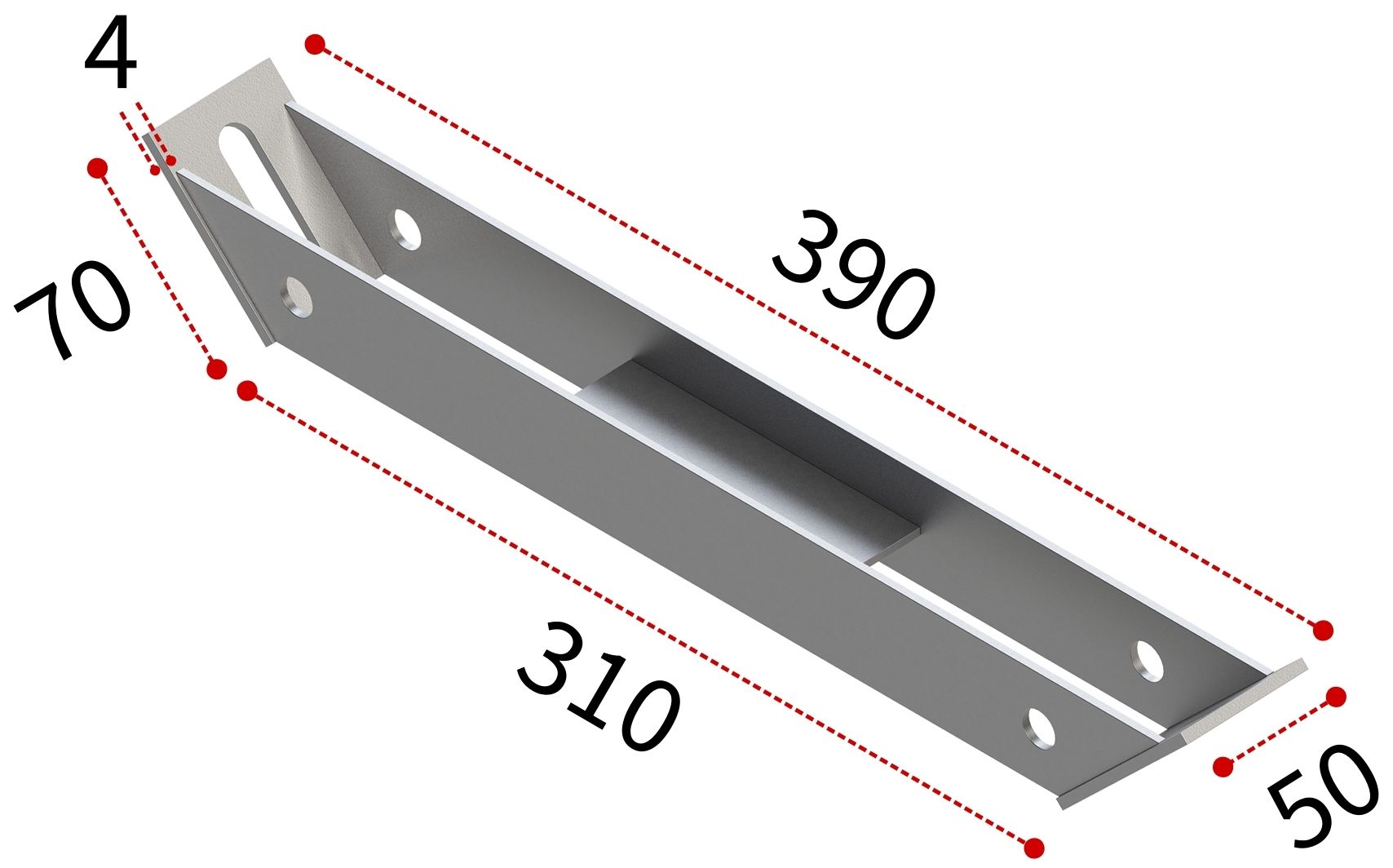 Опора усиливающая 45° 38-41 L310 4F6 TERMOCLIP - фото