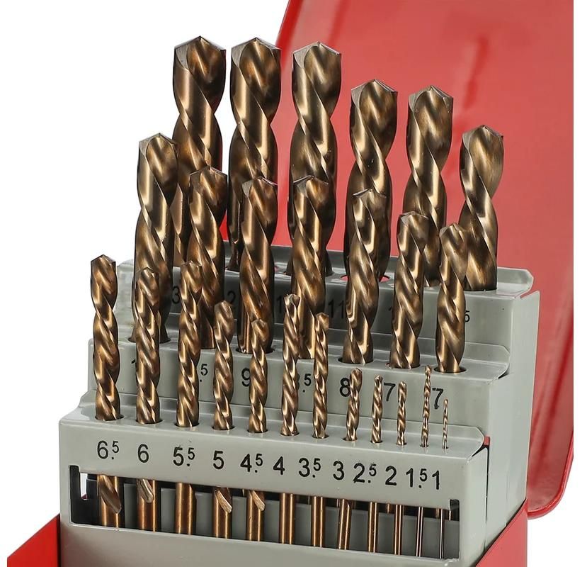 Набор сверл по металлу левого вращения 1-13 мм HSSE Сo5 135° DIN 338 H-Tools 215215LiHT, 25 шт - фото