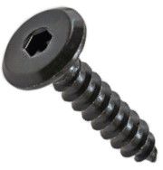 Изображение товара Саморез мебельный 6,3х50 мм с плоской головкой и внутренним шестигранником, черный цинк