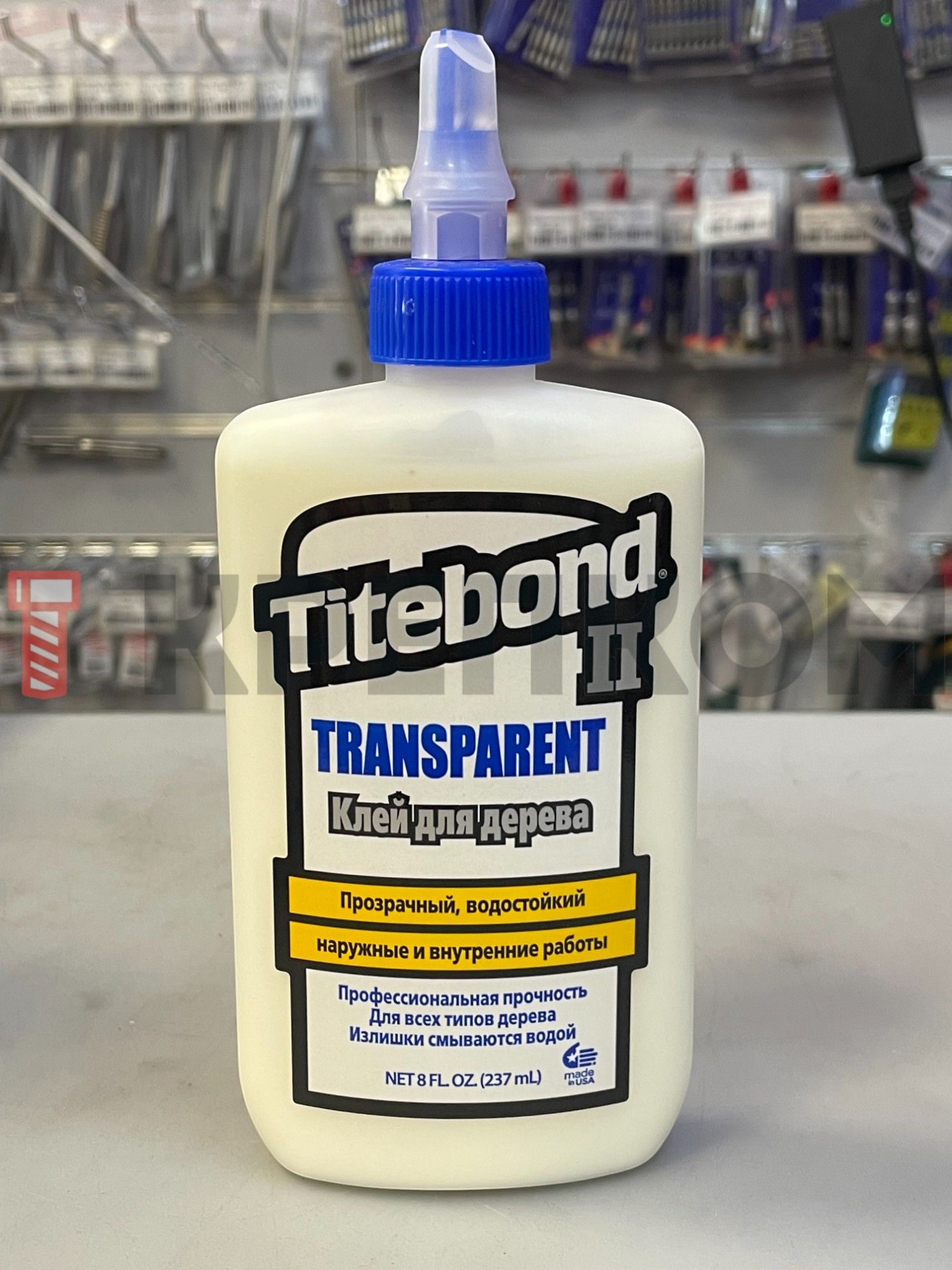 Клей столярный влагостойкий Titebond II Transparent Premium Wood Glue, 237 мл - фото