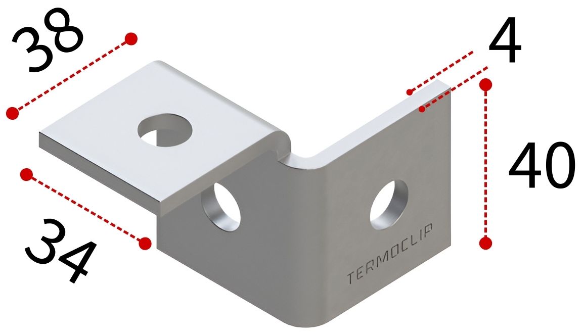 Уголок 3D левый 38-41 4F3 TERMOCLIP - фото