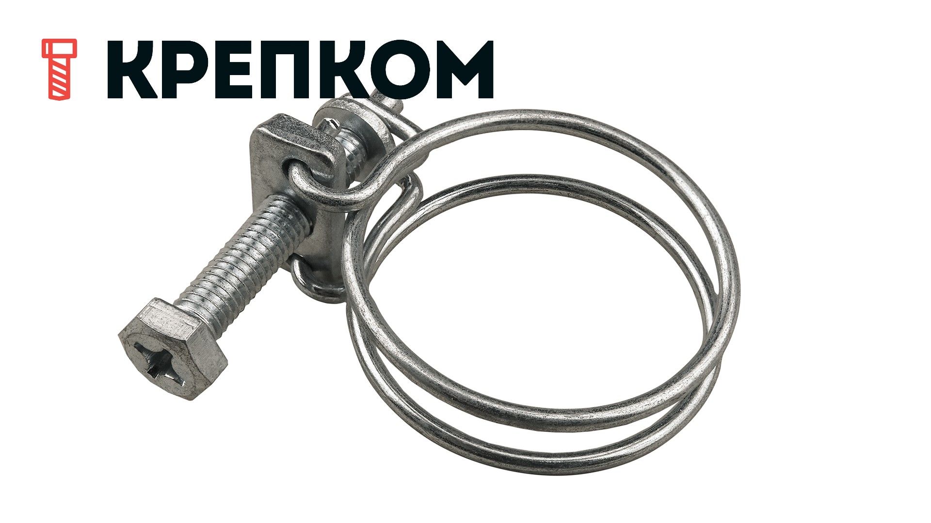 Хомут проволочный 33-36 мм, оцинкованная сталь W1 - фото