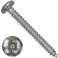 Саморез с полукруглой головкой 3,5х12 DIN 7981 (ISO 7049) форма C PZ, нержавеющая сталь А2