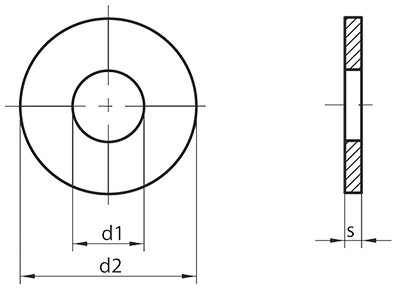 Шайба усиленная DIN 6340 - чертеж, схема