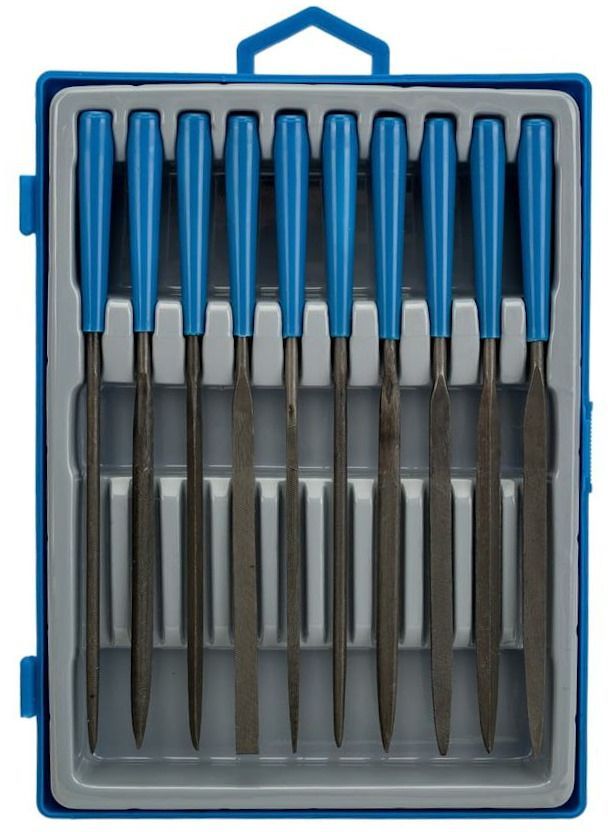 Набор надфилей с ручками 140 мм ЗУБР 16021-2-Н10, 10 шт - фото