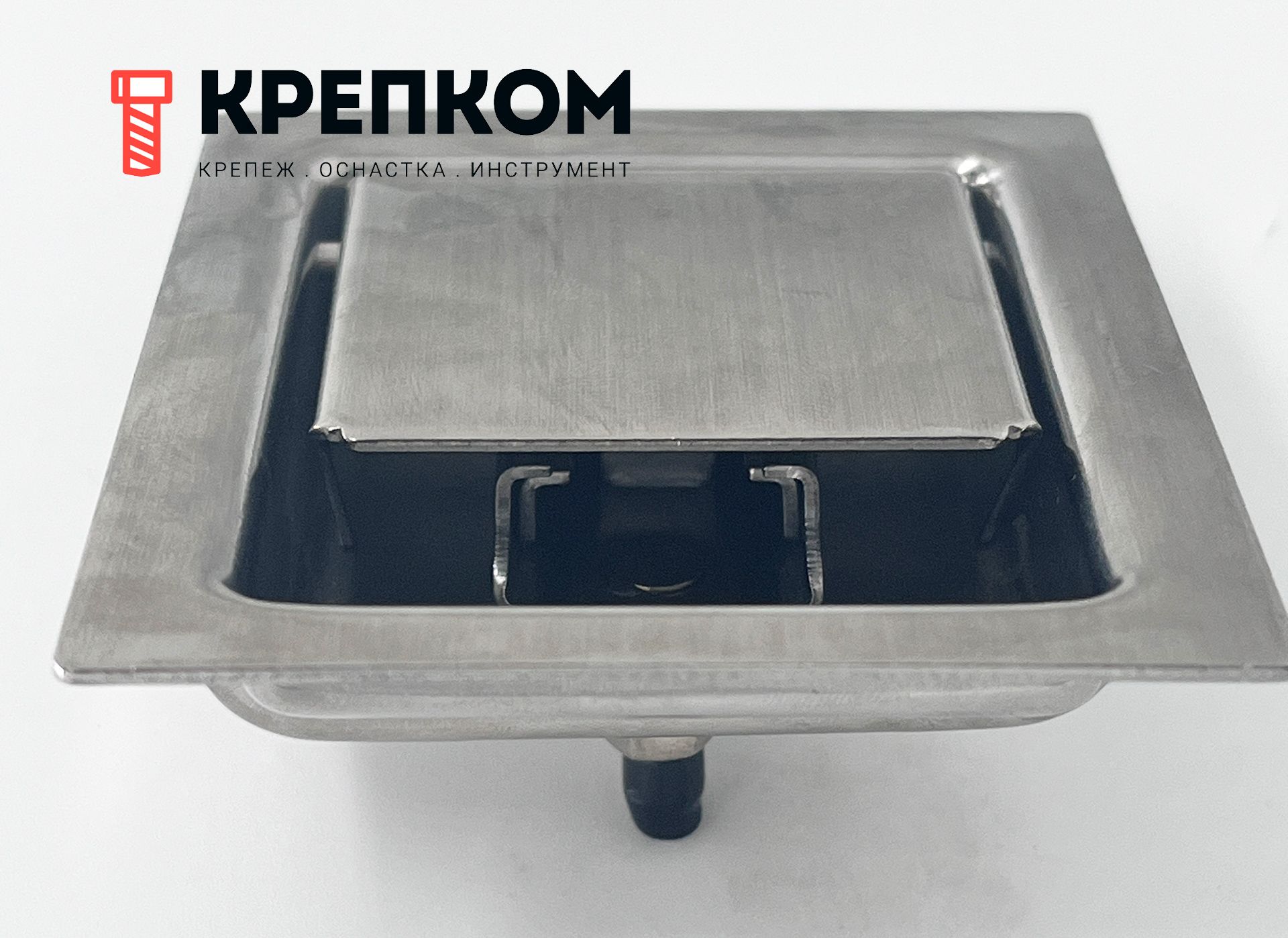 Замок внутренний с защелкой N67C, нержавеющая сталь - фото