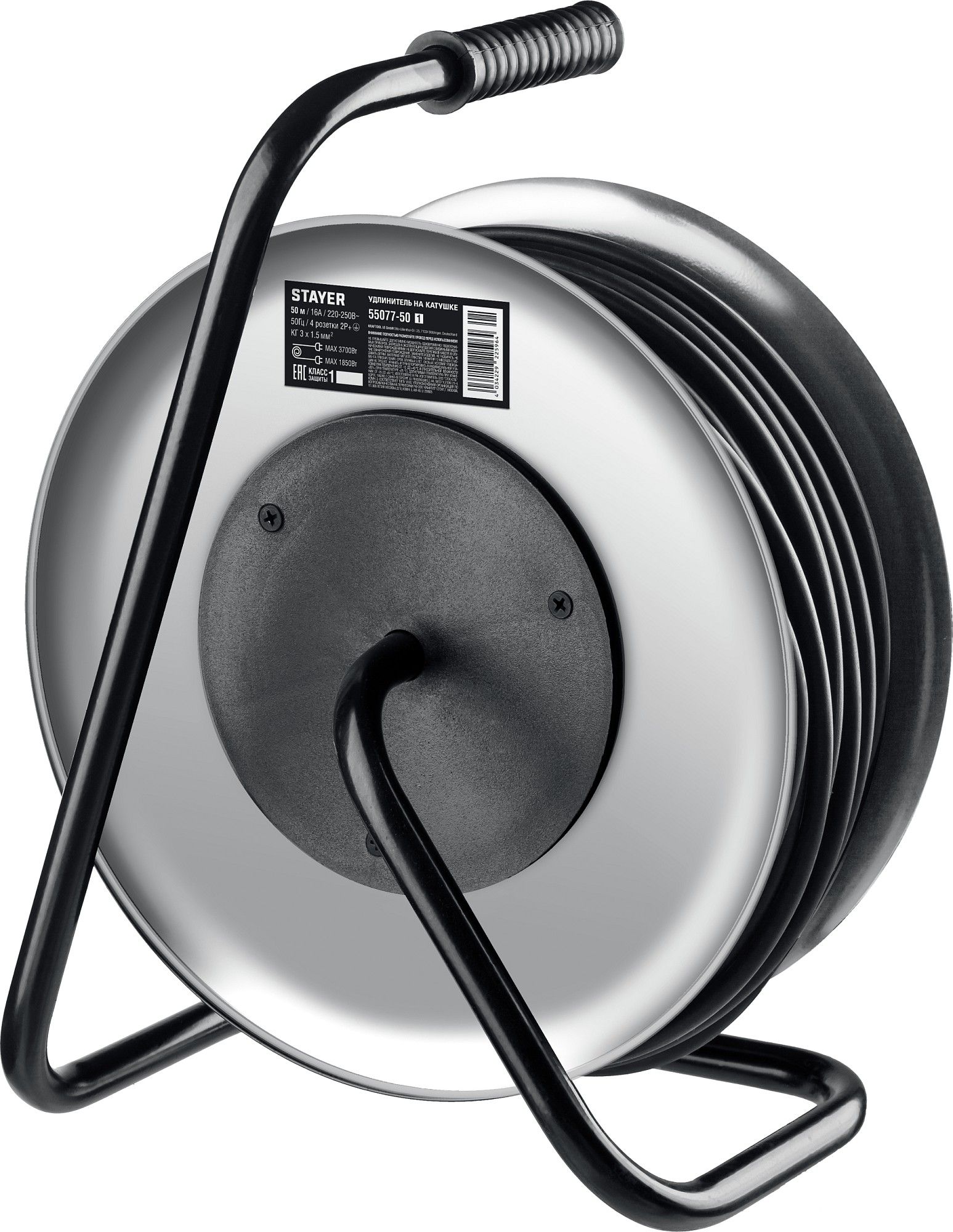 Удлинитель силовой на стальной катушке 50 м PRO-315 Stayer 55077-50 - фото