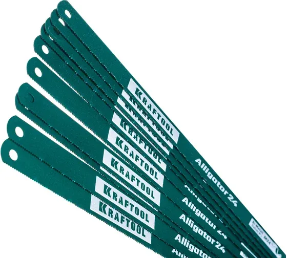 Полотно по металлу 300 мм 18 TPI Kraftool Alligator-18 15942-18-S10, биметалл, 10 шт - фото