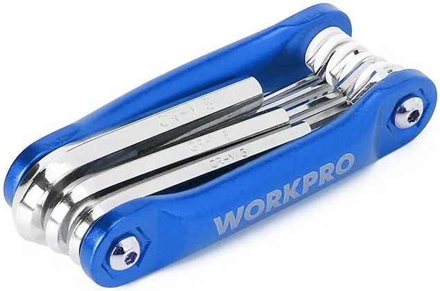 Складной набор шестигранных ключей 1,5-8 мм Workpro WP222024, 8 штук - фото