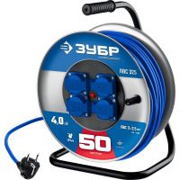 Удлинитель силовой на катушке 50 м ПВС-325 Профессионал ЗУБР 55102-50