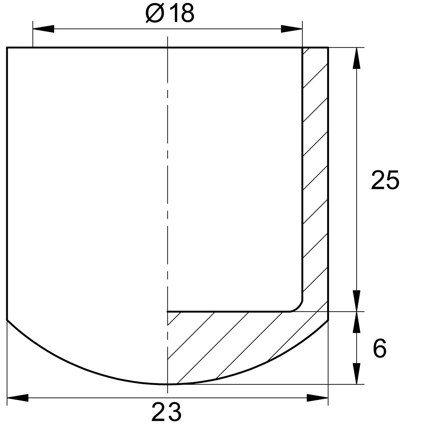 Заглушка 18 мм наружная для круглых труб НСЧК, пластик, белая (RAL 9003) - фото