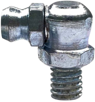 Пресс-масленка дюймовая 1/8"-28 DIN 71412 form C угловая 90°, оцинкованная сталь