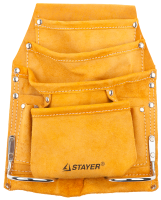 Сумка поясная для инструментов 2 скобы 8 карманов Stayer 38505