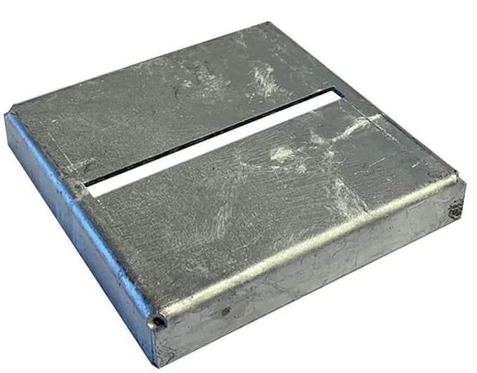 Плита для опоры Т-образной 120х120х20 мм Holz Technic F70100LIFT, горячий цинк - фото