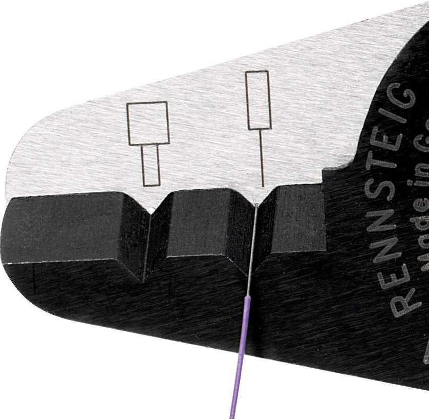 Микростриппер для стекловолоконного кабеля  LWL 0,125/0,25 мм Rennsteig RE-800750003, воронёный - фото