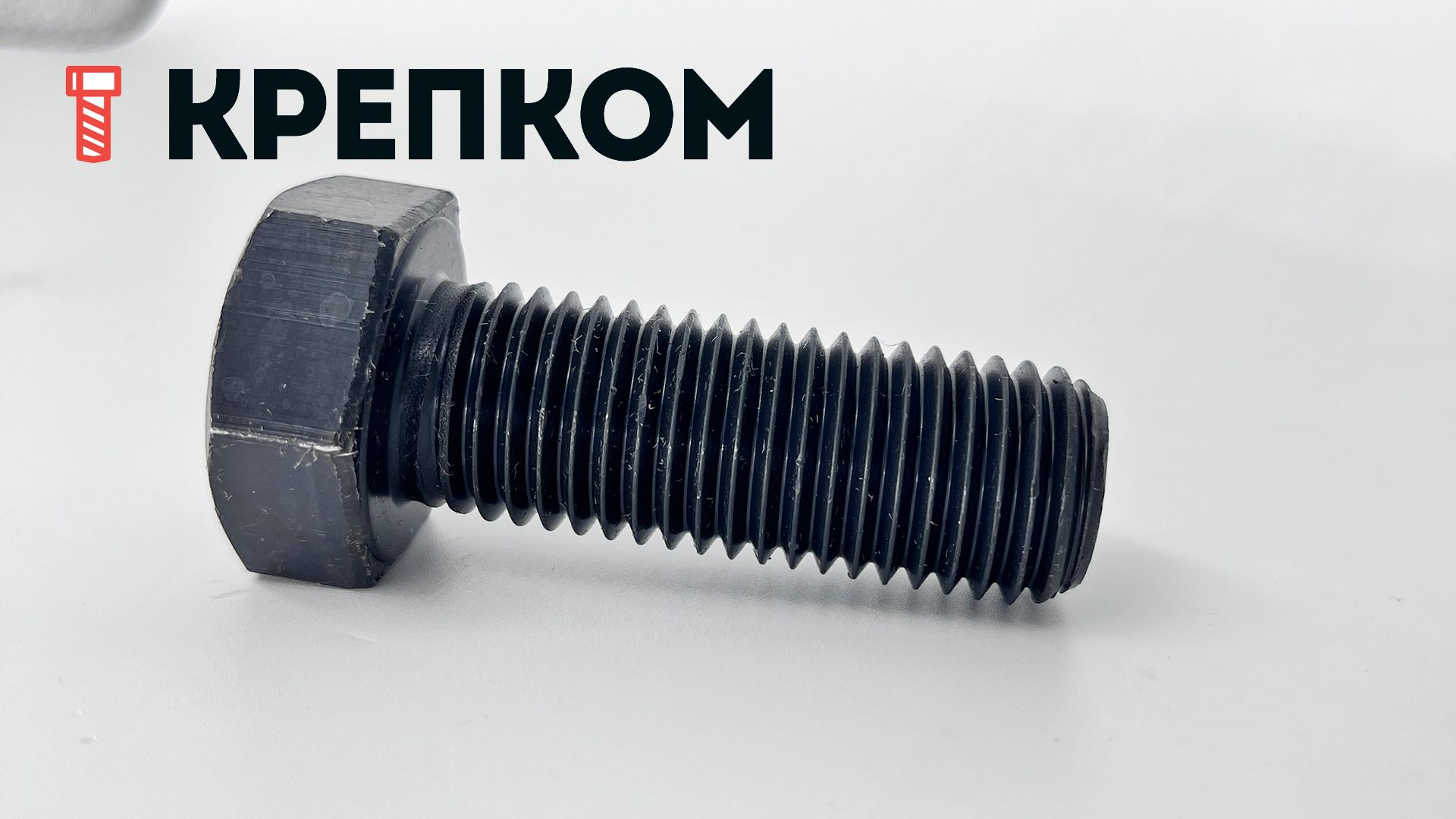 Болт шестигранный с полной резьбой DIN 933, высокопрочный 12.9, оксидированный - фото