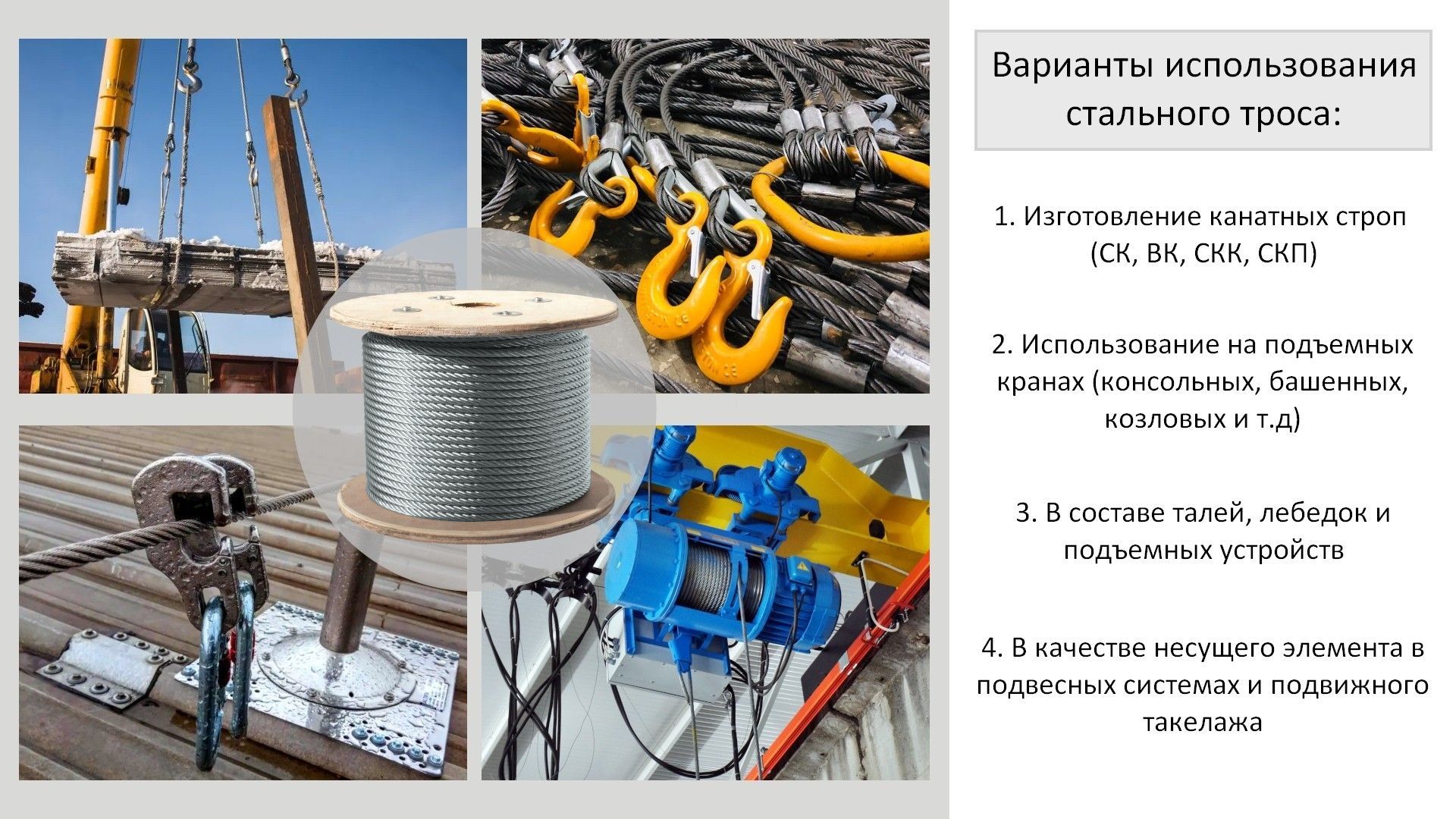Канат грузовой ГОСТ 2688-80 двойной свивки 6х19, оцинкованная сталь - фото