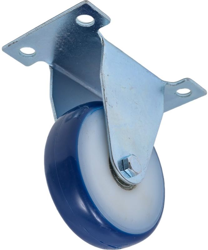 Изображение товара Неповоротное колесо FCv 93 75 мм из полипропилена и синей резины для оборудования