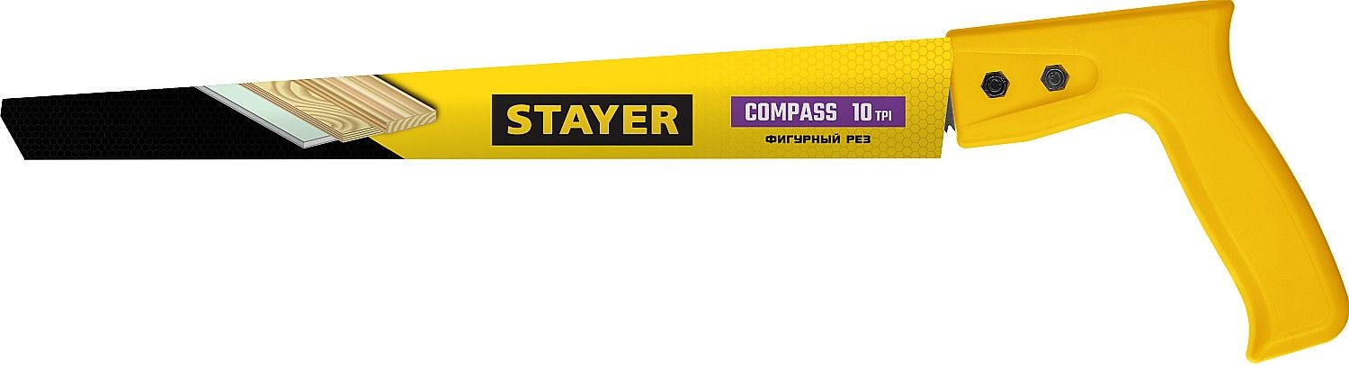 Мини-ножовка выкружная 300 мм Compass Stayer 1518_z01 - фото