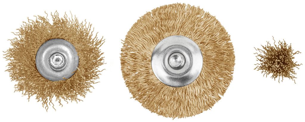 Набор корщеток латунированных FIT 36904, 3 шт - фото