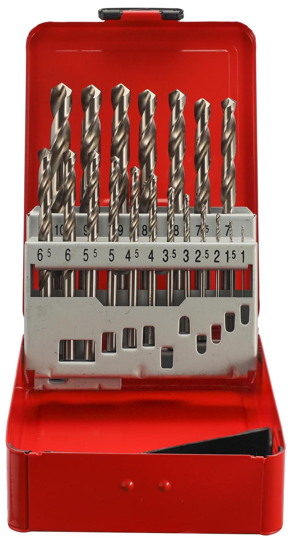 Набор сверл по металлу 1-10 мм HSS-G 118° DIN 338 Pro H-Tools 214214PRO, 19 шт  - фото