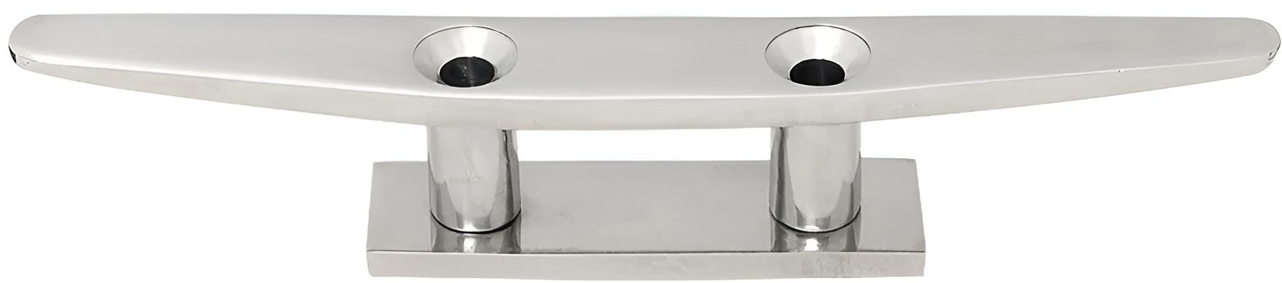 Утка швартовая плоская 125 мм M8298, 2 отверстия, нержавеющая сталь А4 - фото