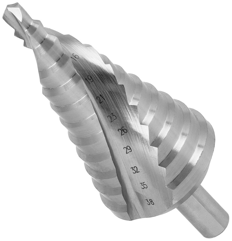 Сверло ступенчатое по металлу, спиральная канавка HSS Messer - фото