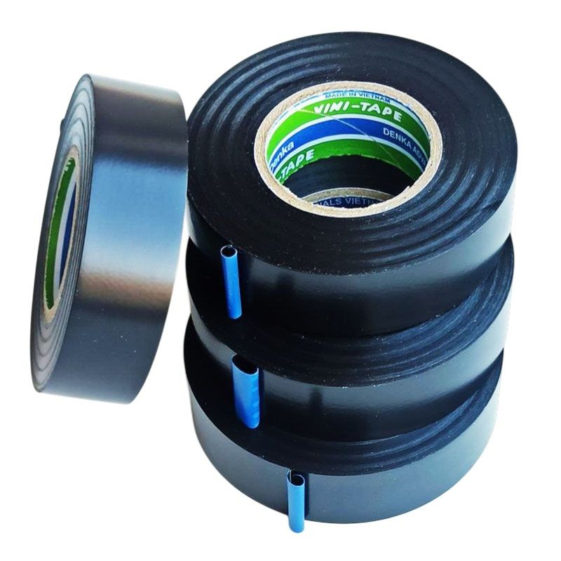 Изолента ПВХ 19 мм, 25 м Vini-Tape Denka, черная - фото