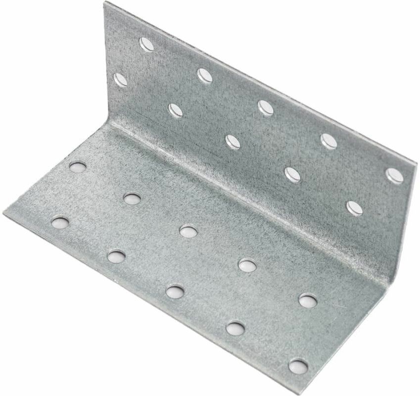 Уголок крепежный равносторонний 50х100х1,5 мм KUR, оцинкованная сталь - фото