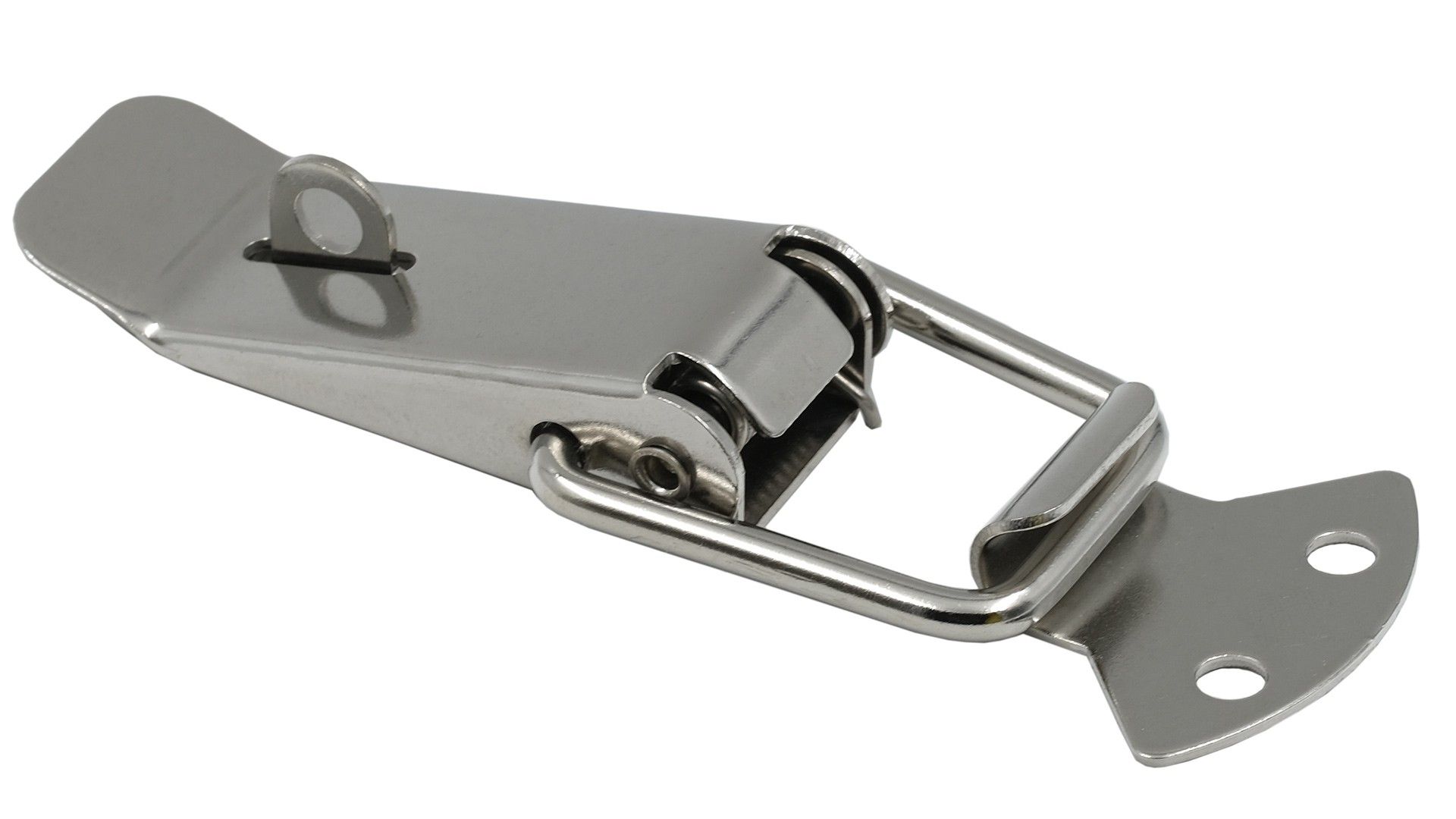 Замок-защелка с ушком L=90 004, нержавеющая сталь А2 - фото