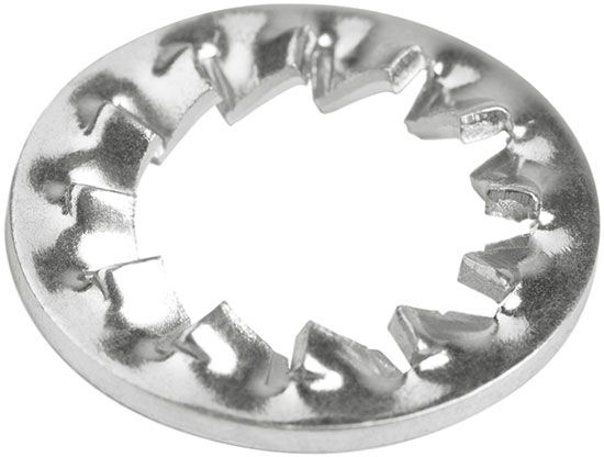 Шайба стопорная с зубьями DIN 6798J М2,5, нержавеющая сталь 1.4310 (А2) - фото