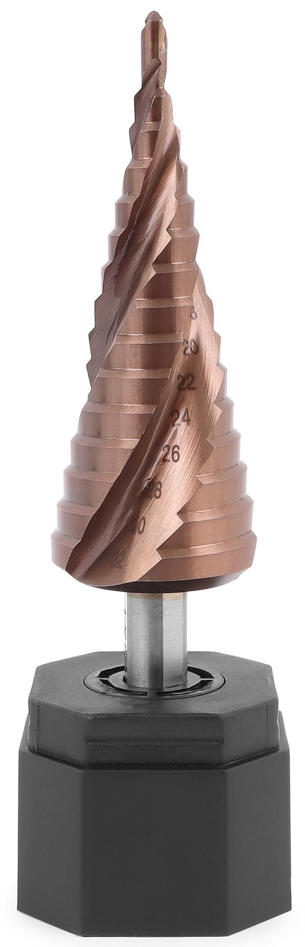 Сверло ступенчатое по металлу с тремя спиральными канавками HSS-Co Messer - фото