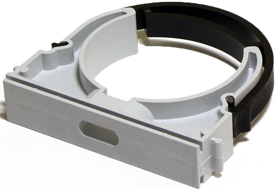 Клипса для труб 50 мм с фиксатором Росдюбель 17-0225, пластик - фото