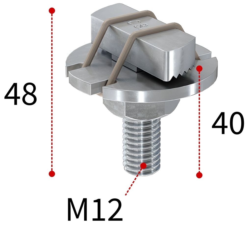 Болт Т-образный для монтажной системы FUS и MS Fischer FHS Clix S М12х40 047316, оцинкованная сталь - фото