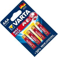 Батарейки щелочные AAA Varta Max Tech 4703101404, 4 шт в блистере