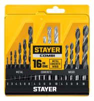 Набор комбинированных сверл Combi Stayer 29720-H16, 16 шт