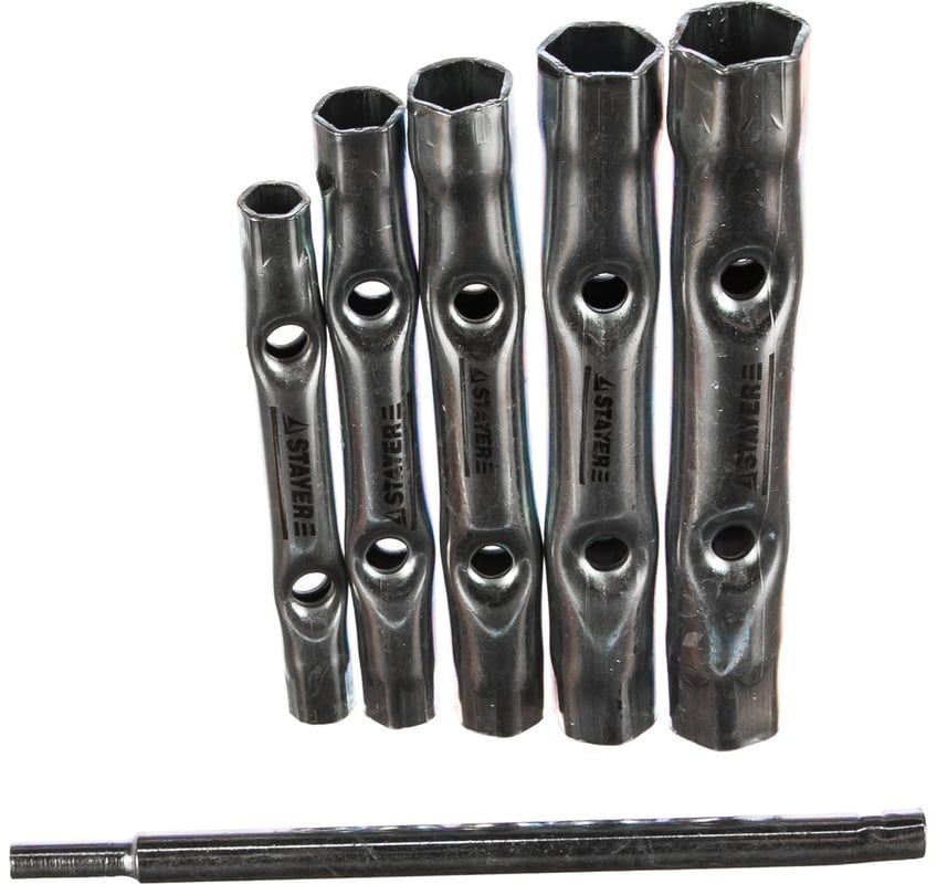 Набор ключей трубчатых 8-17 мм Stayer 2719-Н6, 6 предметов - фото