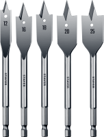 Набор перовых сверл по дереву Flat Stayer 2950-H5, 5 шт